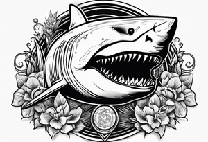 shark head tattoo idea