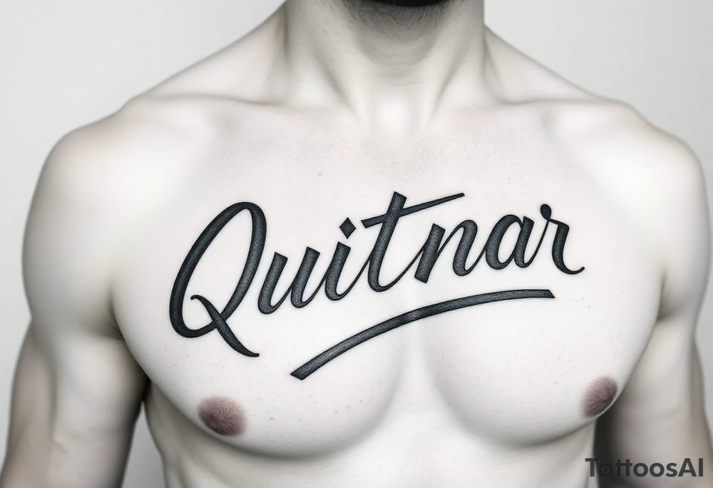 Quintanar in cursive tattoo idea