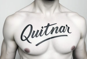 Quintanar in cursive tattoo idea