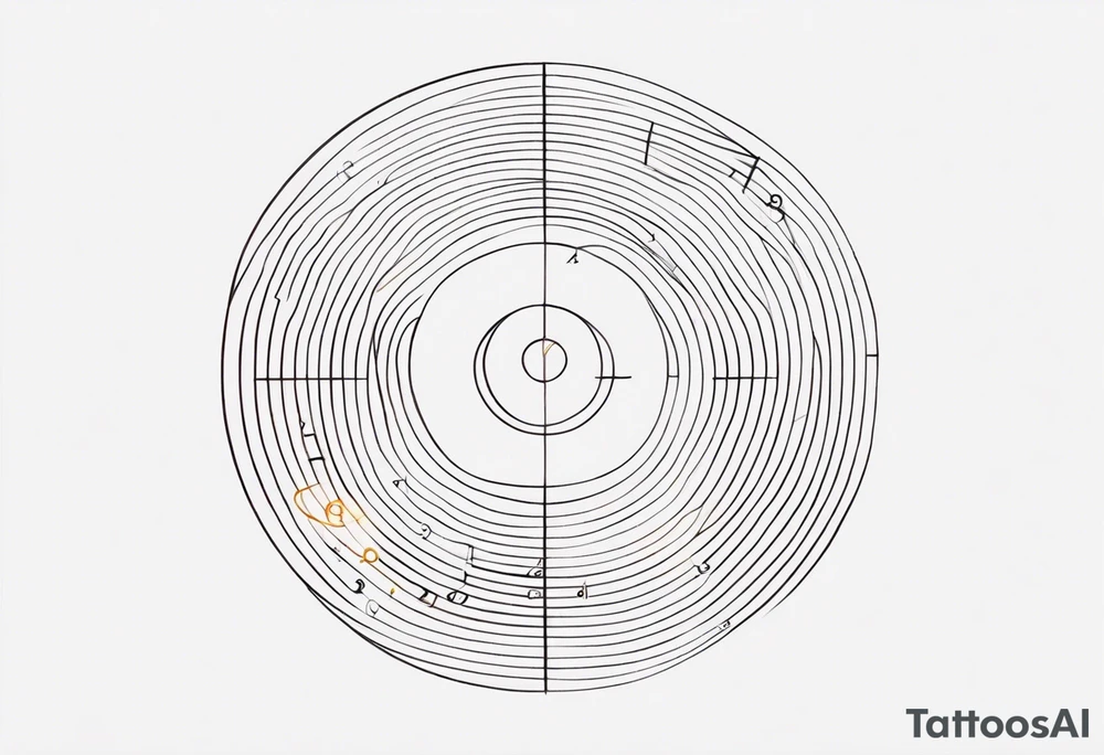 written Fibonacci numbers tattoo idea