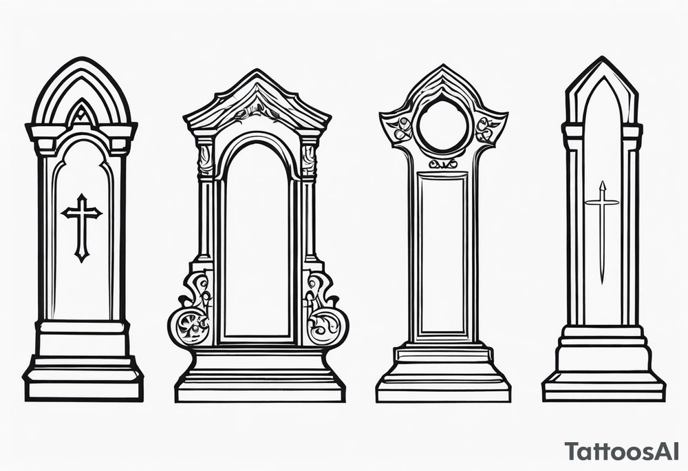 Gravestone without cross tattoo design tattoo idea