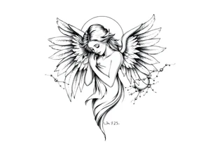 Angel in heaven memorial tattoo tattoo idea
