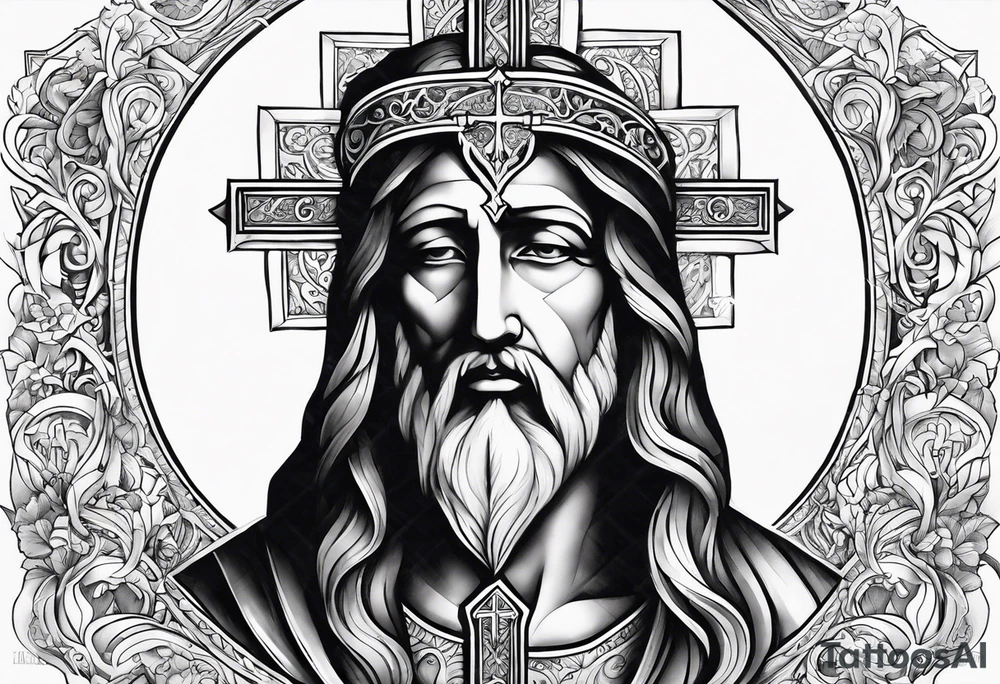 God with a cross also remembering a loved one tattoo idea God with a cross also remembering a loved one tattoo idea