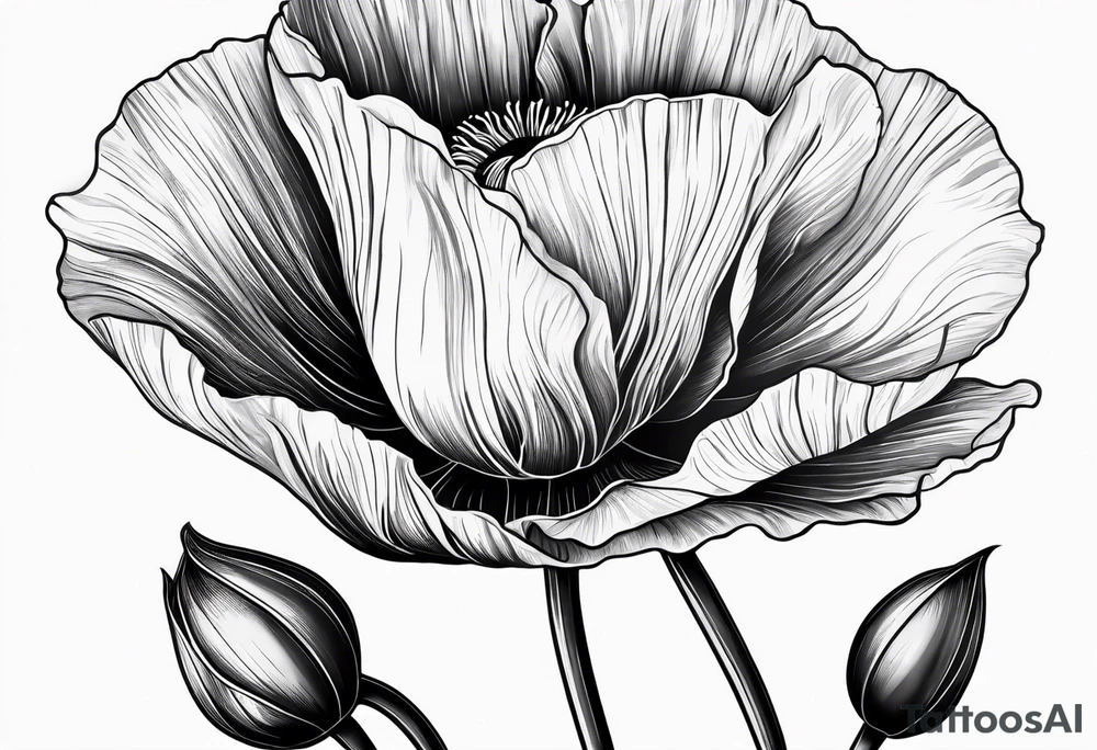 Poppy flower tattoo idea