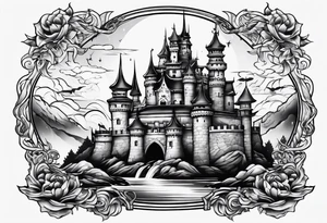ghotic castle tattoo idea