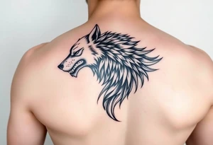 Powerful Dacian wolf Draco on arm tattoo idea