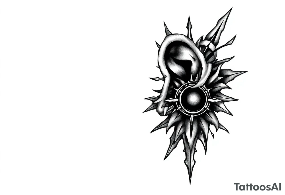 God related or ghetto chicano idea behind the ear vertical tattoo idea