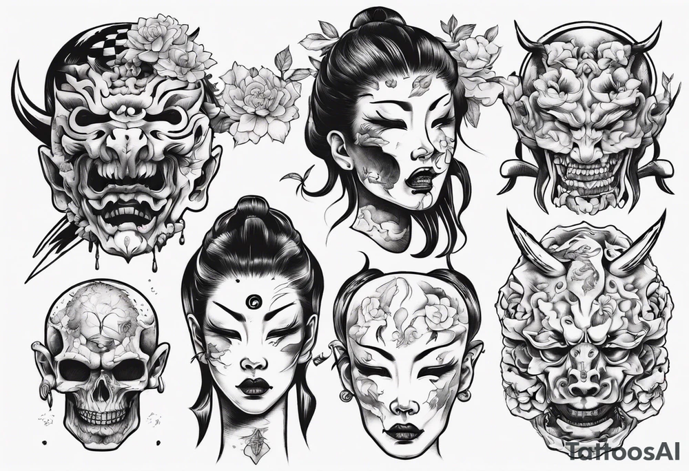A severed head tattoo idea