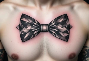 A bow tie made up of a universe tattoo idea