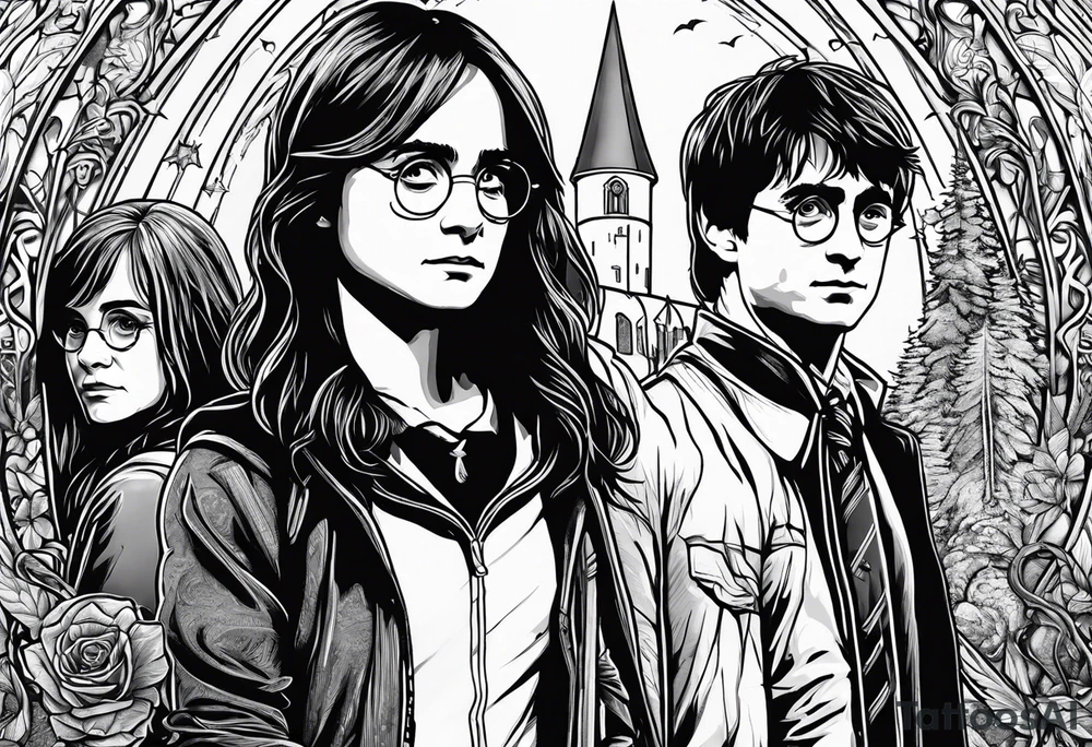 harry potter movies make it one item form all the moives tattoo idea