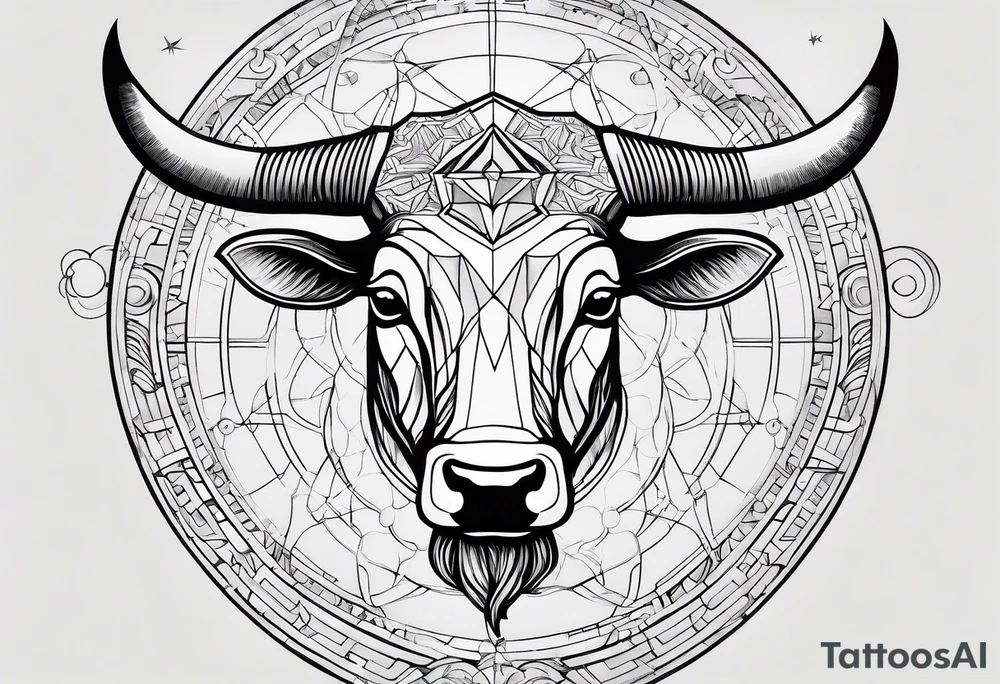 I want a Taurus head with the planets positions on May 20th, 1989 tattoo idea