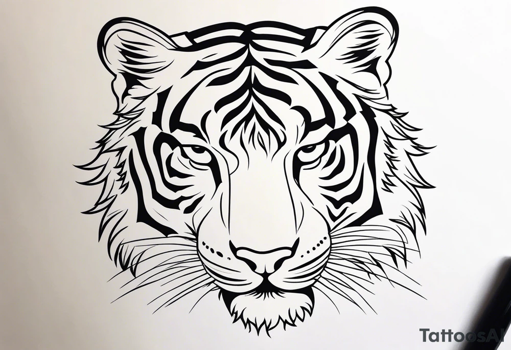 Memorial piece including a tiger on forearm. Very minimalist design. tattoo idea