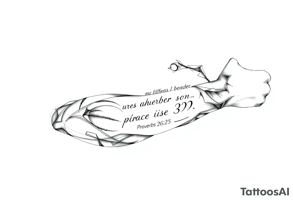 this bible verse proverbs 26:25 tattoo idea