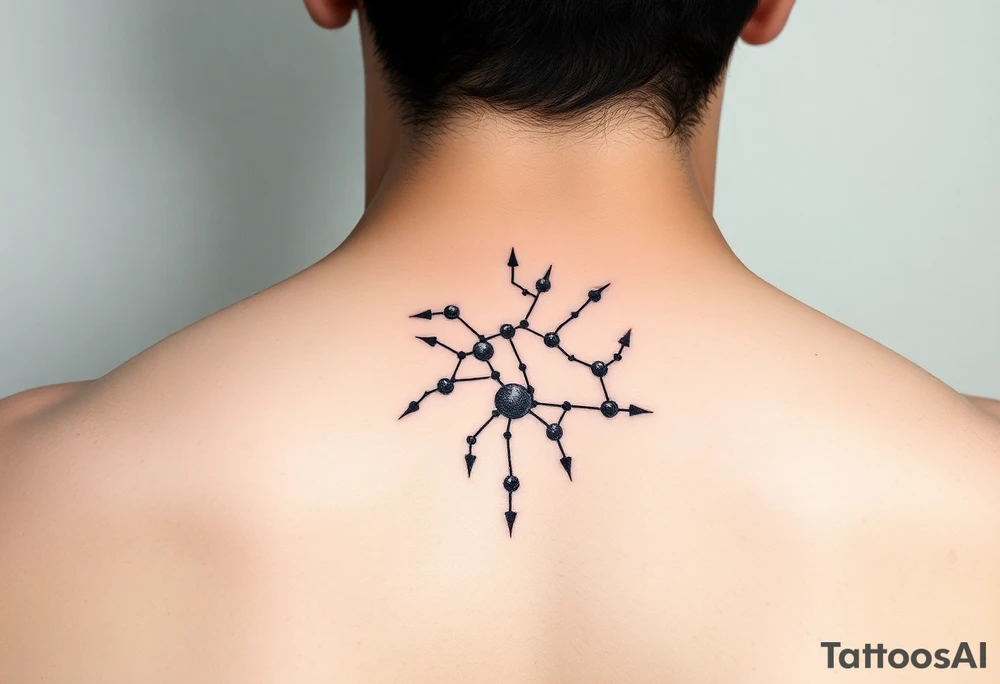 Virgo constellation into galaxy tattoo idea