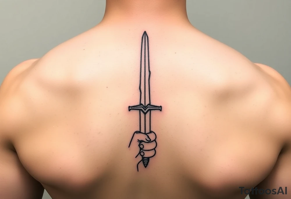 gladiator facing the arena short sword in hand tattoo idea