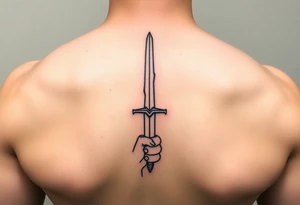 gladiator facing the arena short sword in hand tattoo idea