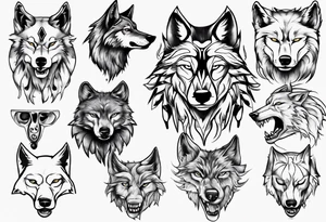 wolf tattoo idea