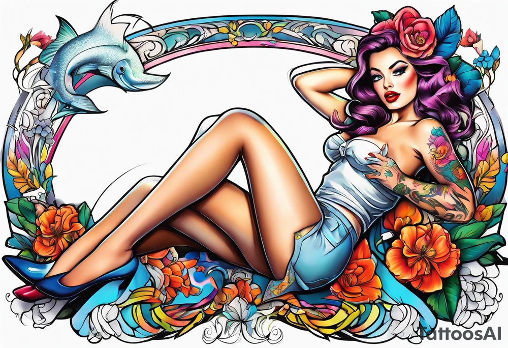 Pin up tattoo idea