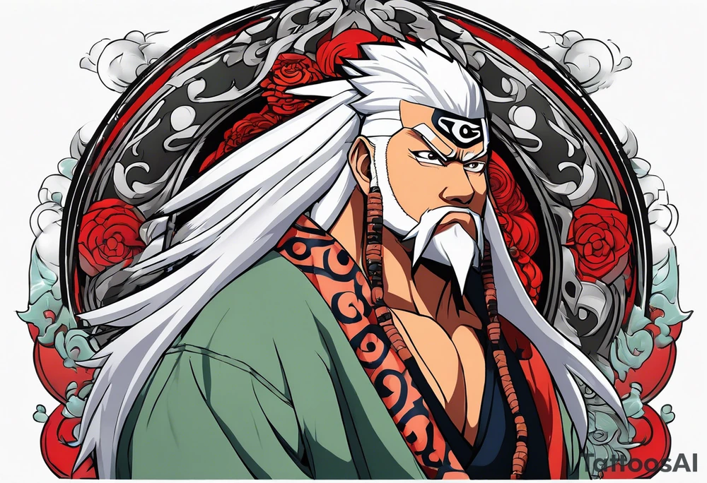 Jiraiya in Sage mode from the anime naruto tattoo idea