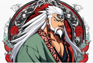 Jiraiya in Sage mode from the anime naruto tattoo idea