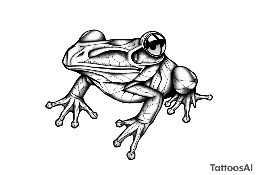 a psychedelic frog tattoo idea