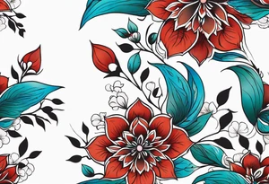 Ojibwe floral tattoo idea