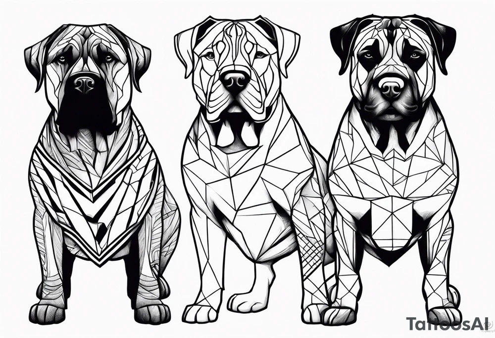 Dogs presa canario tattoo idea