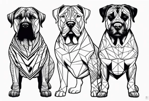 Dogs presa canario tattoo idea