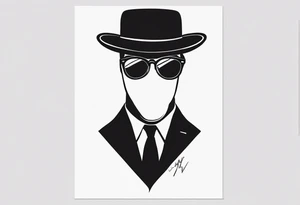 The drawing “the invisible man” by rene magritte tattoo idea