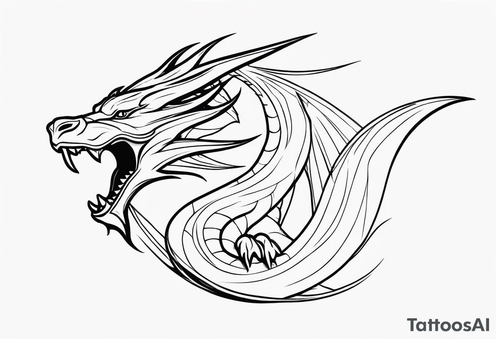 roaring dragons tattoo idea
