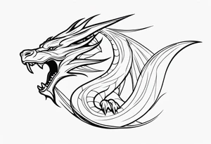 roaring dragons tattoo idea