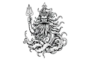 god of sea tattoo idea