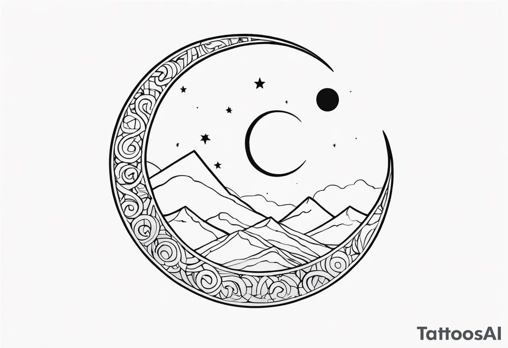 MOON tattoo idea