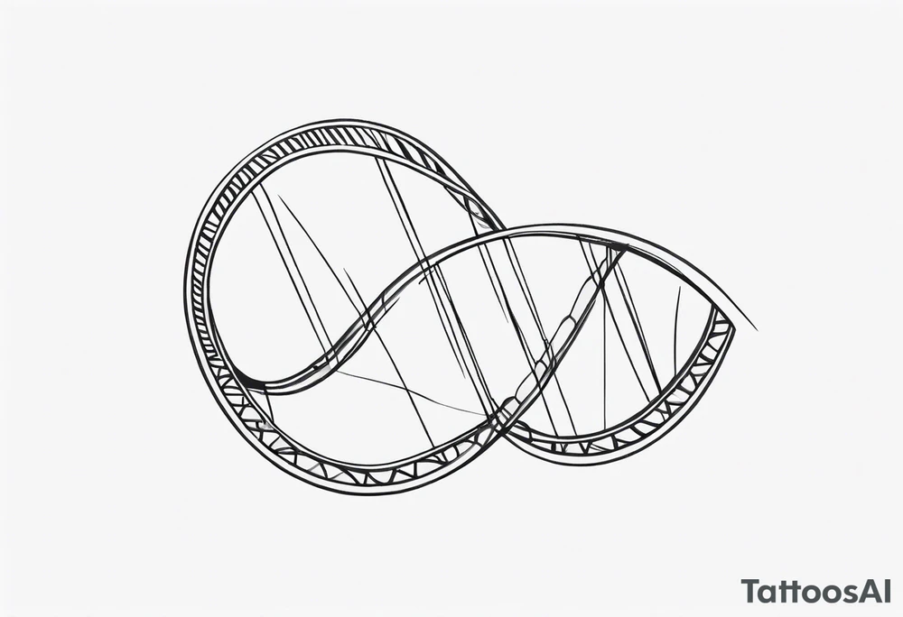 simple line drawing of dna tattoo idea