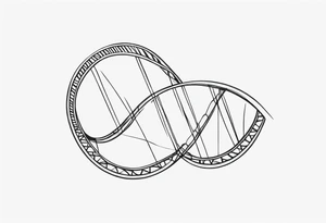 simple line drawing of dna tattoo idea
