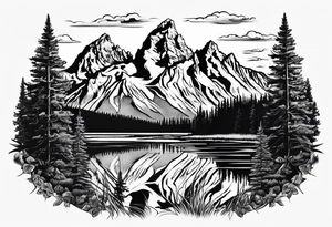 grand Teton mountain tattoo idea