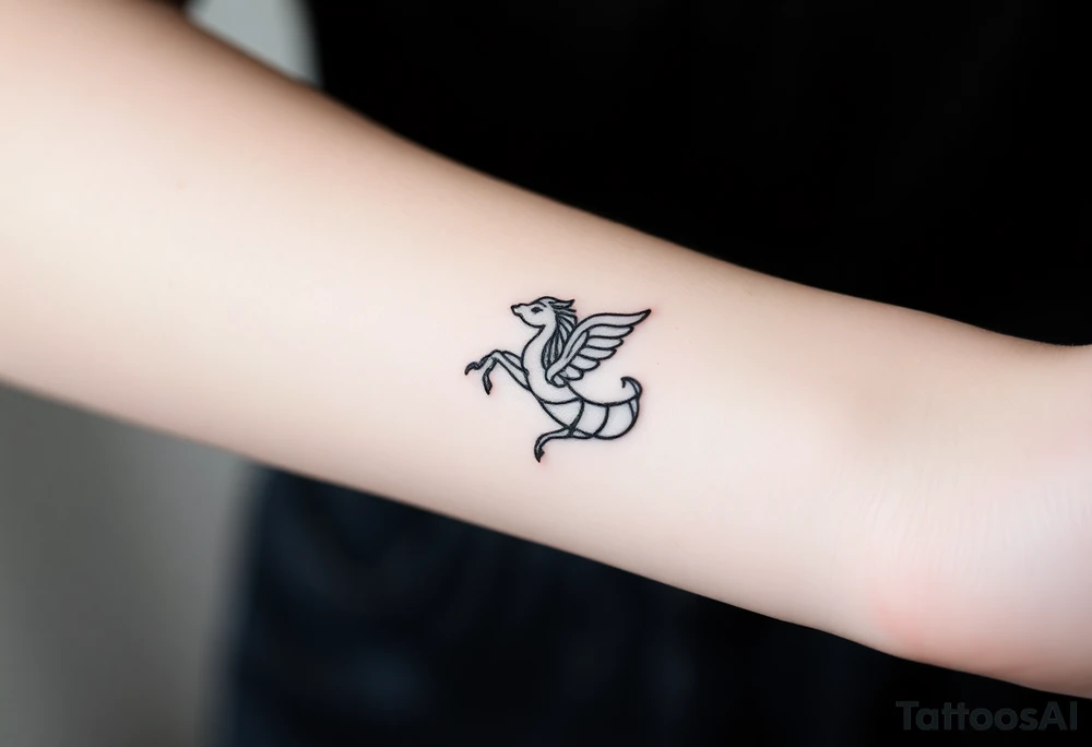 Vintage Aquarius elegant tattoo idea