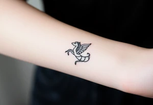 Vintage Aquarius elegant tattoo idea
