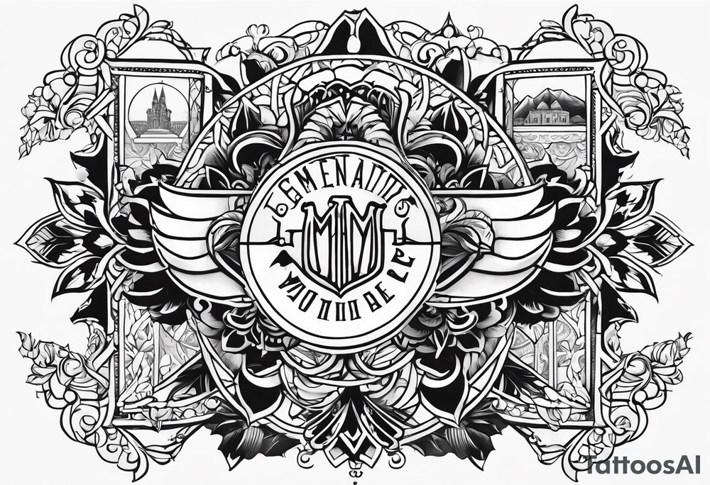 I want to combine elements that represent my mother's last name, which originates from Lebanon, and my father's last name which is German tattoo idea