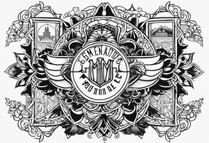 I want to combine elements that represent my mother's last name, which originates from Lebanon, and my father's last name which is German tattoo idea