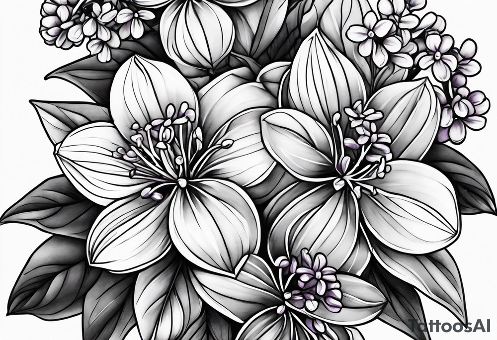 Lilacs tattoo idea