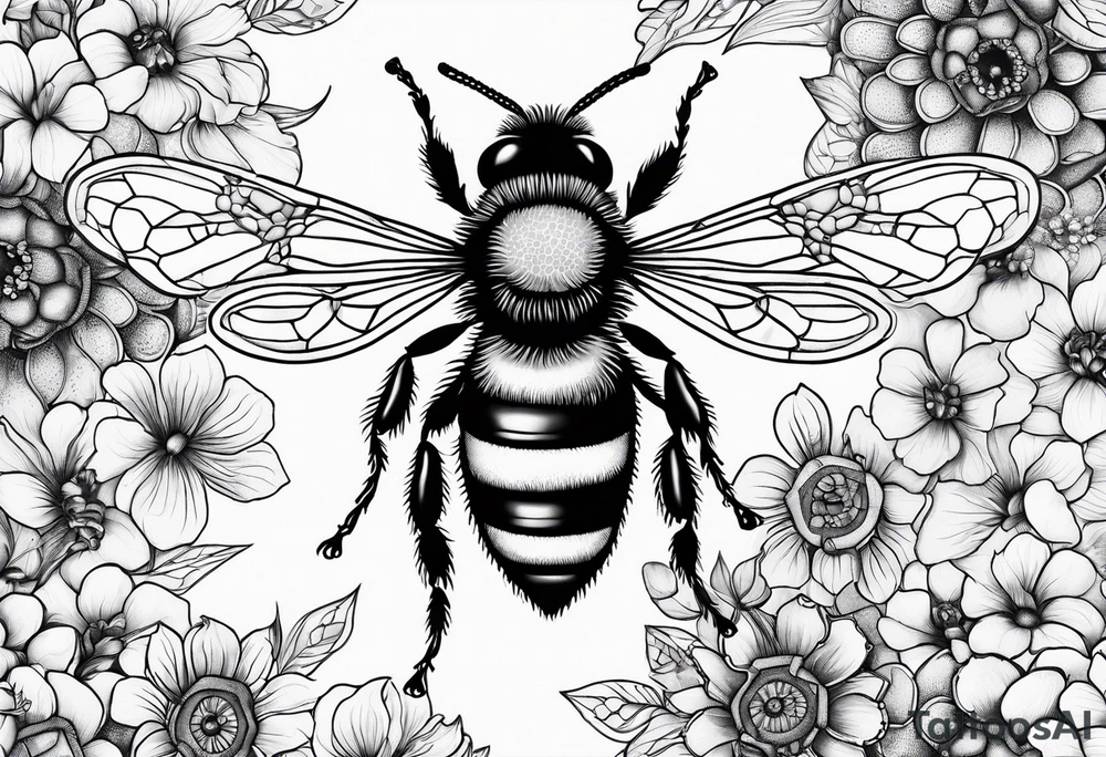 Honey bee gustav klimt art tattoo idea