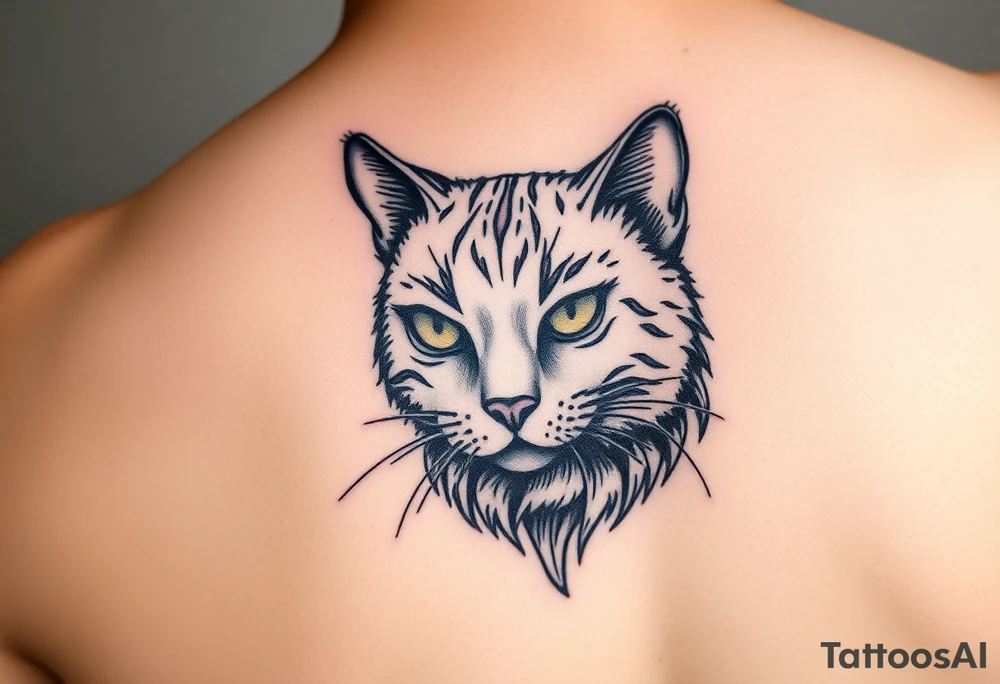 black cat tattoo idea