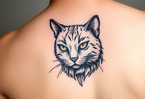 black cat tattoo idea