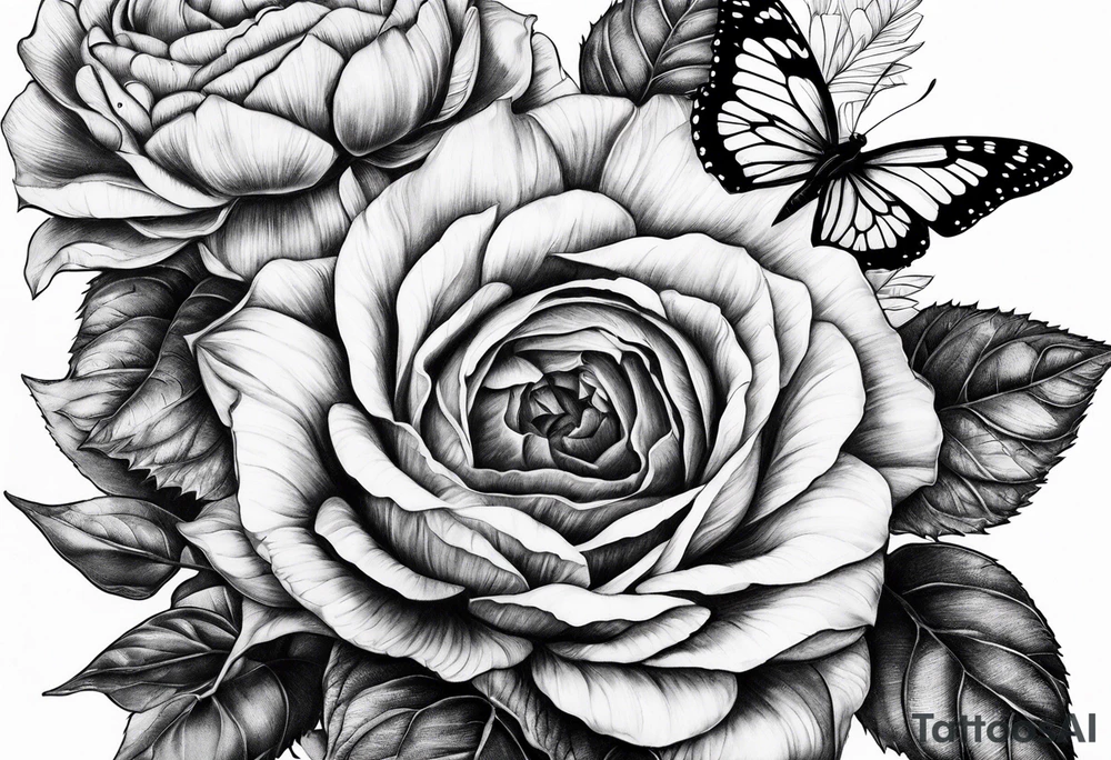 Book, sunflower, camera, butterfly, flower rose tattoo idea