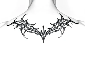 tribal open letter tattoo idea