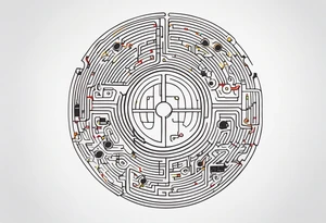 A piece of a Puzzle with circuits tattoo idea