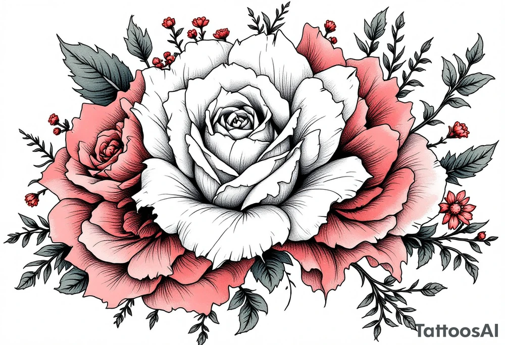 Floral tramp stamp tattoo idea