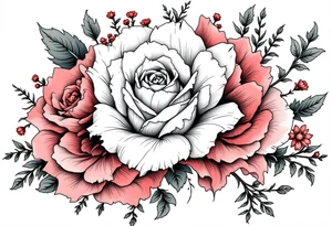 Floral tramp stamp tattoo idea