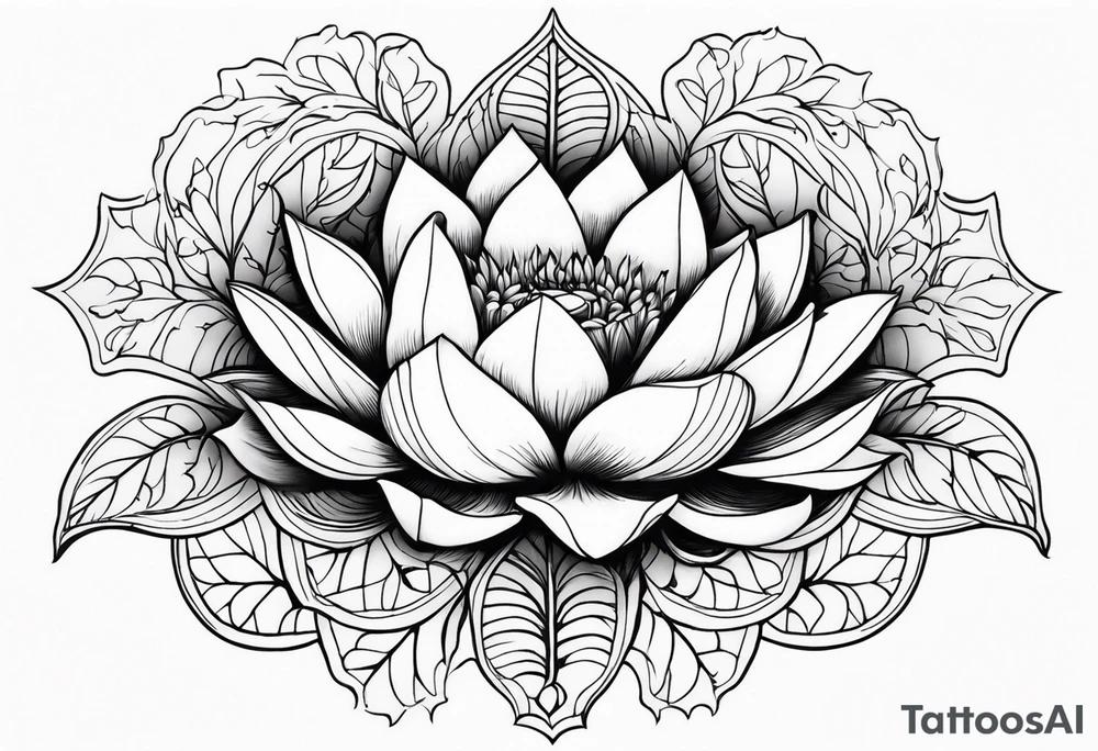 lotusflower, ivy, tattoo idea